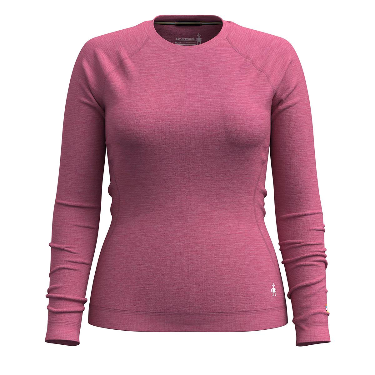 Smartwool Classic Thermal Merino Base Layer Crew Top Women's in Garden Pink Heather